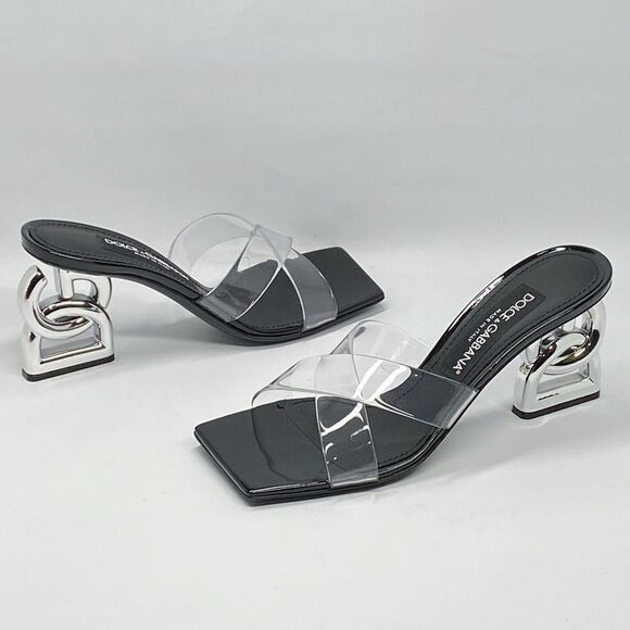 Dolce&Gabbana DG Heel PVC Mules size 37.5 - Picture 3 of 15